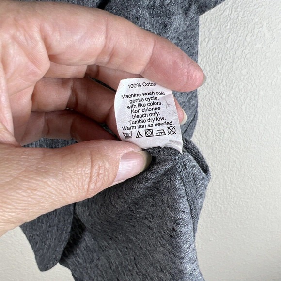 Madewell Shirt‎ Women Small Gray Burnout Short Sleeve - Picture 10 of 14